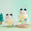 Water bottle spot PP plastic water cup children's handle cartoon cat ear water cup outdoor sports portable straw cup LOGO