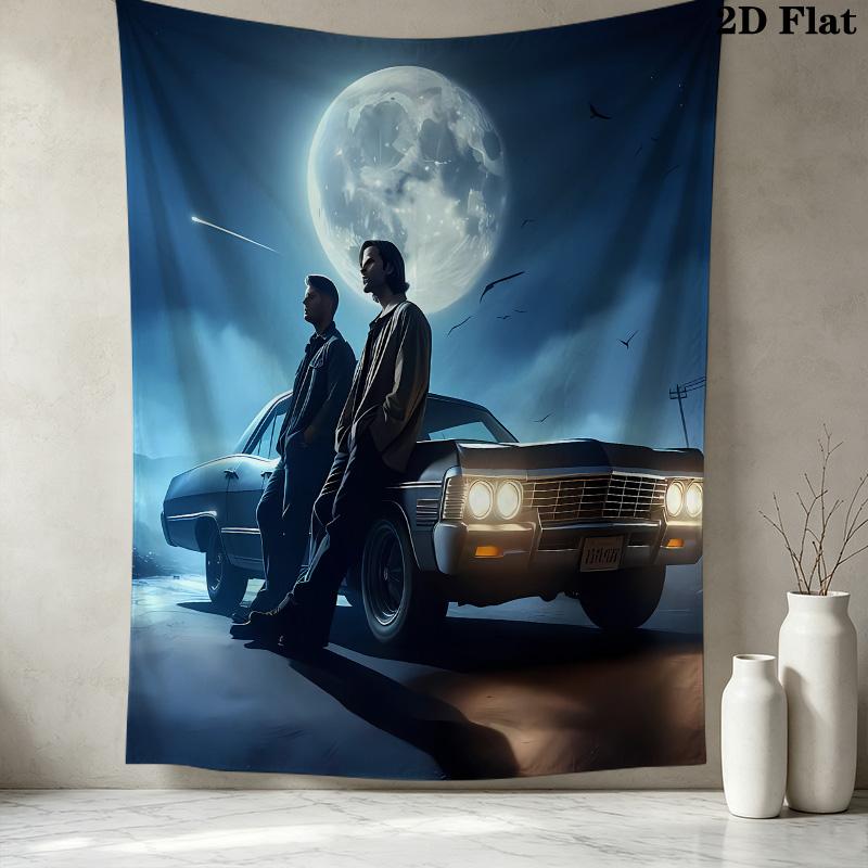 Dean Winchester Wall Tapestry Aesthetic Wall Hanging Printed Fabric Blanket Decorative Tapestries For Bedroom Living Room Home Decor