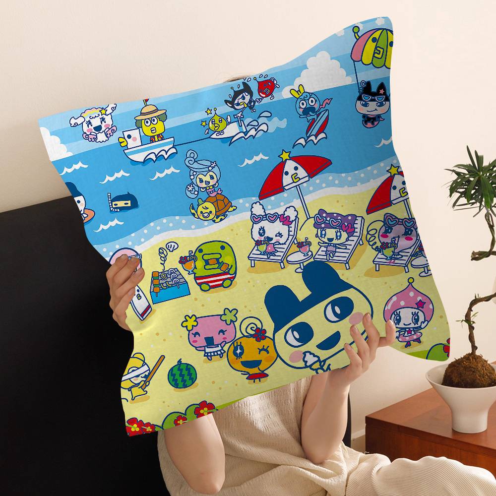 Classic T-Tamagotchi Cut Friend Game 45*45Cm Cushion Cover Pillow Cover Decor Pillowcase Home Pillowcase For Couch Pillow