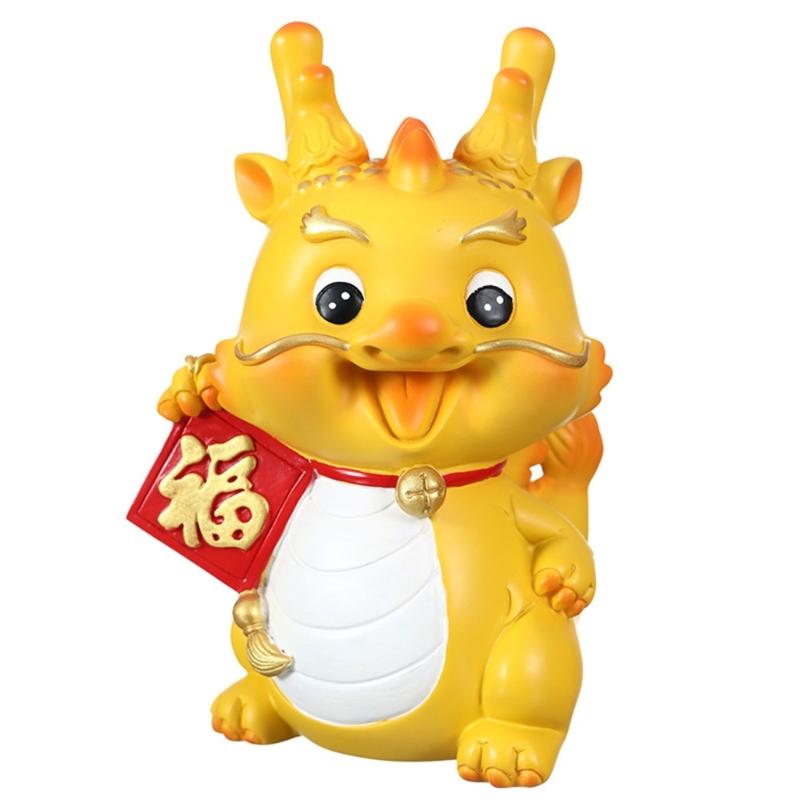 Desk Crafts Desktop Dragon Decor Resin Decorative Key Holder Money Jar Gift Resin Coins Storage BOX