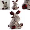 Cute 12 Inch Brown Reindeer Plush Toy With Bendable Antlers For Christmas Decorations And Gifts