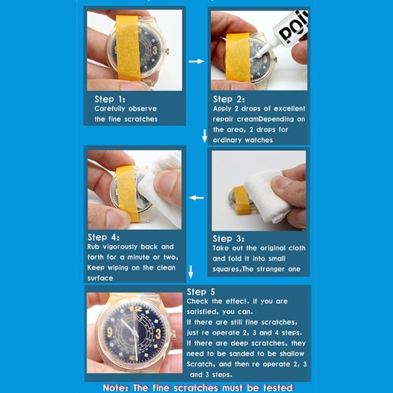 Portable Fast Acting Scratch Remover For Resin Acrylic Watch Crystals Use Professional Grade Polishing Compound