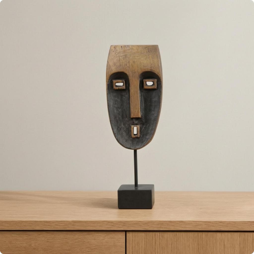 Artistic Resin Face Sculpture Modern Creative Decor Long-Lasting