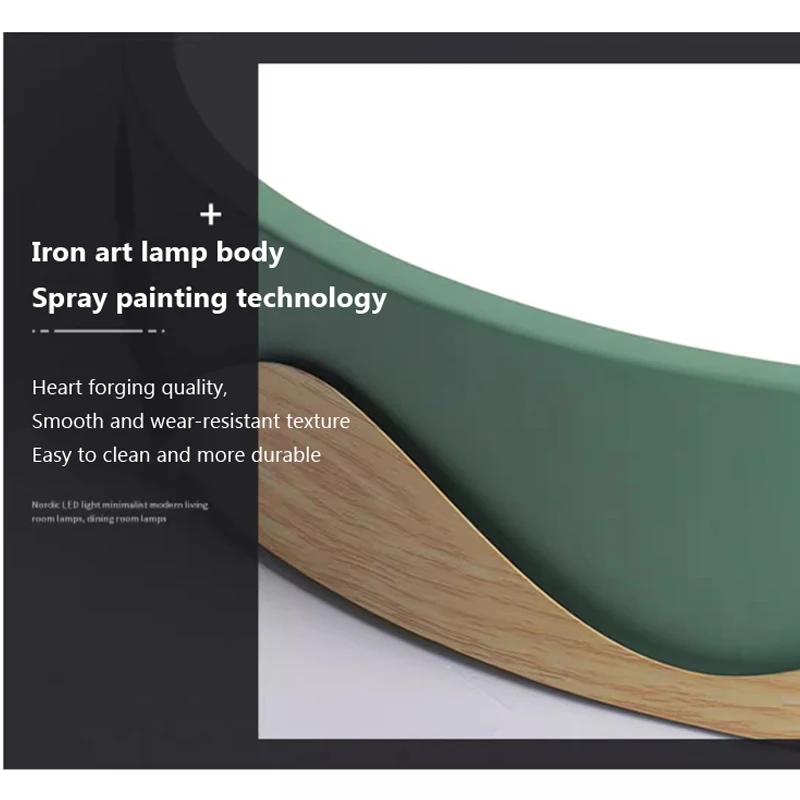 Modern LED Ceiling Light for Living Room Bedroom Aisle Balcony Lamp Circular Wood Grain Chandelier Home Decor Lighting