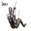 Rock Climber Statue Artistic Realistic Appearance Delicate Craft Wall Retro American Resin Pendant Ornament