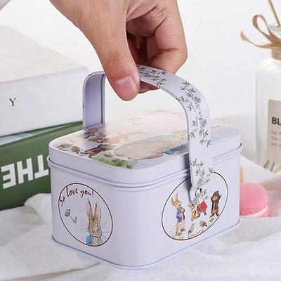 Vintage Small Suitcase Storage Tin Metal Candy Box Gift Box Cookie Gift Box