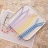 30 PCS Drinking Straws, 8 x 200 mm Bulk Reusable Glass Straws, Include 12 Straight 12 Bent 6 Cleaning Brush, Straws for Smoothies, Milkshake, Juice