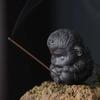 Chinoiserie Gift Ceramics Purple Clay Pottery Monkey King Sun Wukong Monkey Incense Sticks Craft Aromatherapy Tea Pet Desk Decor