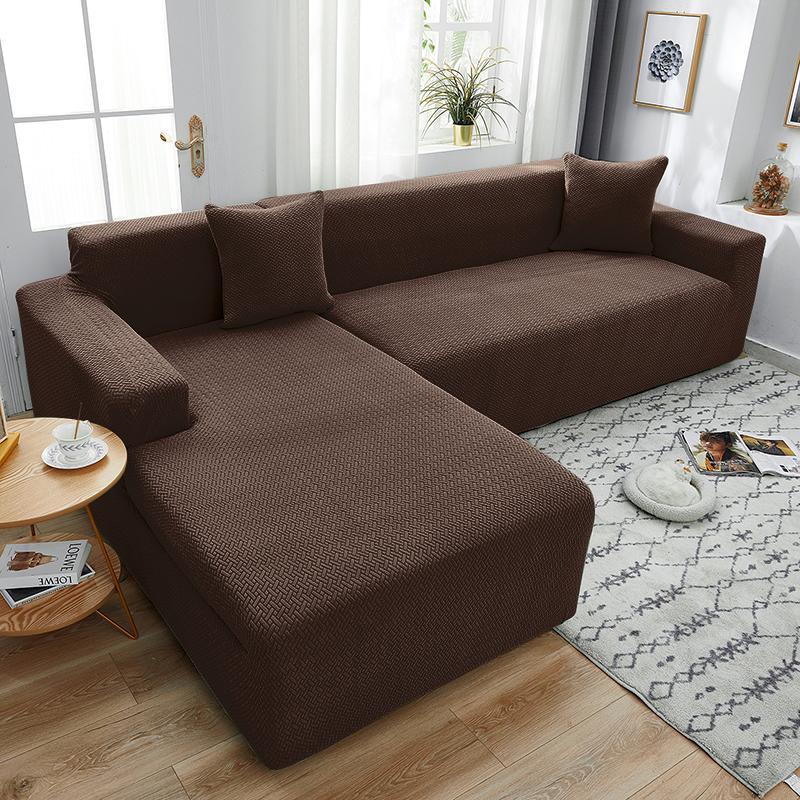 Pokrowiec na sofę Jacquard Thick Elastic Slipcovers do salonu Stretch Sofa Corner Couch Cover 1/2/3/4/5 Seater L Shaped