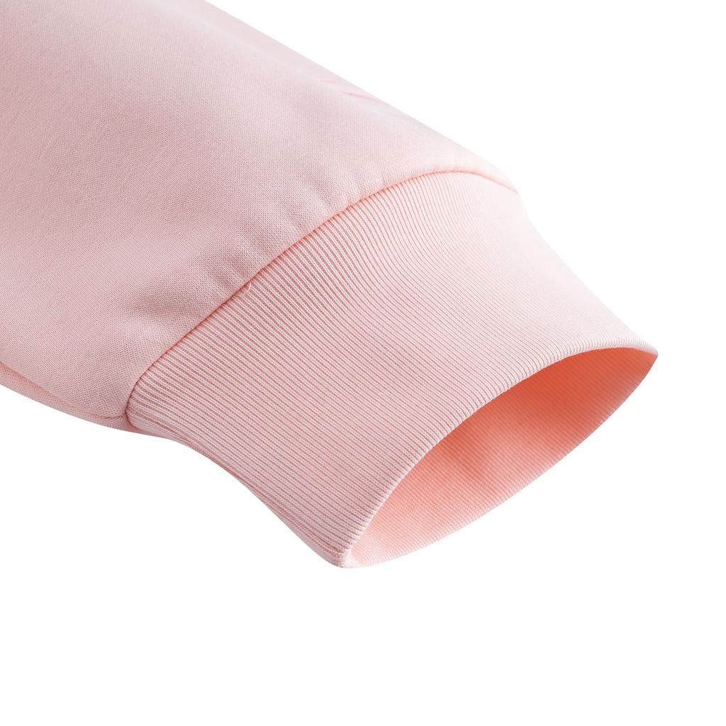 Anta Fleece Casual Fashion Sports Comfortable Loose Pullover Thick Warm Sweatshirt Unisex sweatshirt Peach-Blossom-Pink 972618704N-2