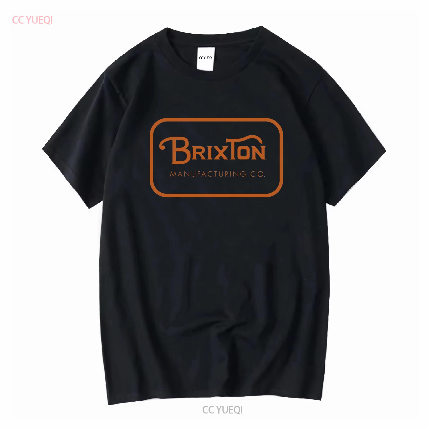 

Brixton Manufacturing Co Front Back Logos Mens Black T Shirt Size M vintage Washed Versatile Casual Soft Unisex 4XL