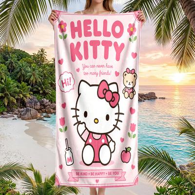 Large Beach Towel Quick Dry Absorbent Towel For Beach IndoorHello Kitty