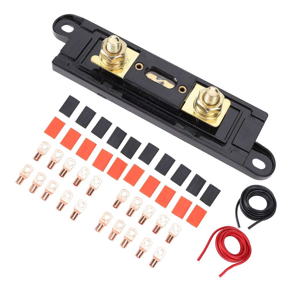 20ft 1 0AWG Wire High Performance Copper Clad Aluminium Power Cable with 250A Fuse Box 20ft for Car RV Trailer