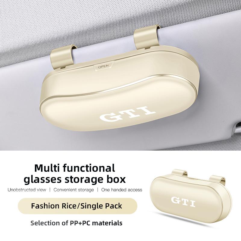 2026 Chaud Pour Volkswagen VW Volkswagen Boîte à Lunettes de Voiture Porte-Lunettes de Soleil de Voiture Étui de Rangement pour Pare-Soleil Pour VW Golf T-ROC Atlas Caddy