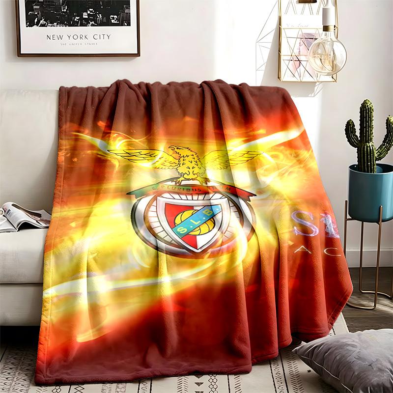 Sport Lisboa e Benfica Theme Blanket Suitable For Beds Sofas And Camping Perfect For Both Men And Women Comfortable Bedding All Year Round