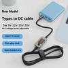1pcs 100W USB C To DC Power Boost Cable Type C To DC Can Be Adjusted 5V-20V Step UP Module Fast Charging Cable Converter Adapter