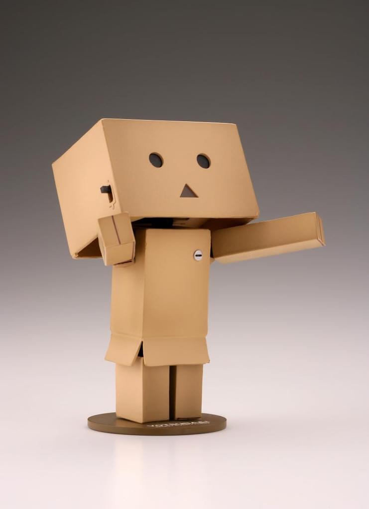 Kaiyodo Revoltech Danbo Mini, approximately 80mm tall, non-scale PVC & ABS painted action figure