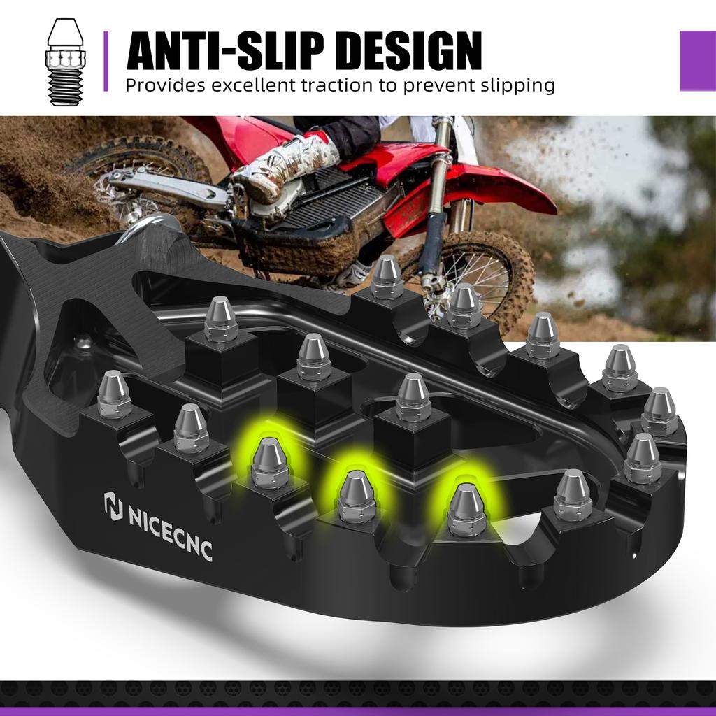 NICECNC For Stark Varg EX For Stark Varg MX 2024-2025 Motocross Forged Offset Foot Pegs Extender Footrests Electric Dirt Bike
