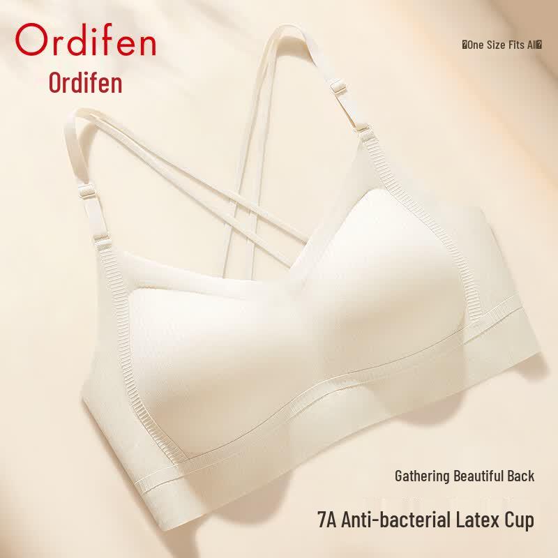Odeifen Women s Seamless 3-Way Convertible Latex Backless Bra One Size (Suggested 99-132 lbs)