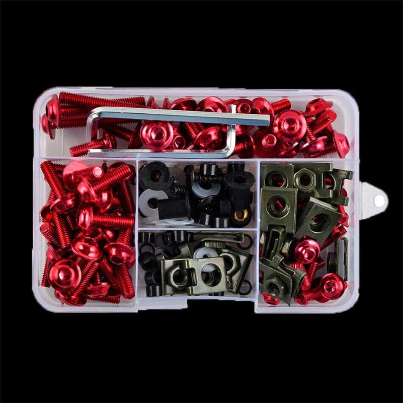 177PCS Motorcycle CNC Alloy Fairing Bolt Screw Nut Kit For Suzuki GSXR 600 750 1000 K1-K8 Kawasaki Z750 Z900 Z1000 Z800 400 300