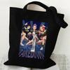 Kpop Witch Hunters Printed Canvas Bag Large Capacity Women's Daily Shopping Bag KTB