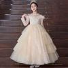 Girls' Princess Dresses: Medium/Large Fluffy Tulle Skirts for Piano Performances, Formal Gowns, and Winter Wear