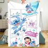 Stitch Theme Printed Blanket - Perfect for Couch, Bed, Travel & Outdoor Use | Machine Washable, Cozy & Durable.