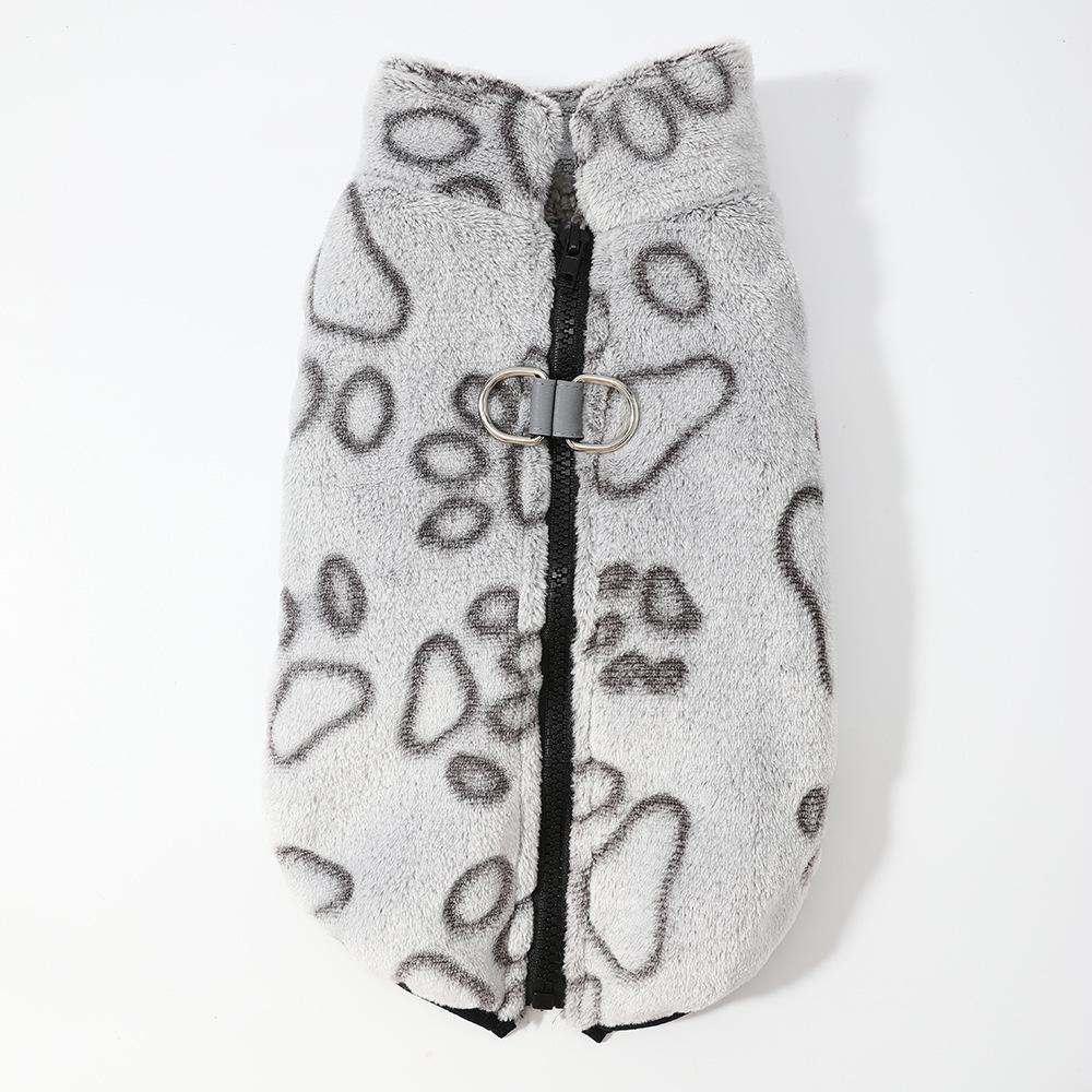 Leashable Dog Zipper Jacket - Cross-Border Sweater for Teddy, Bichon, Chihuahua - Autumn/Winter Pet Clothing