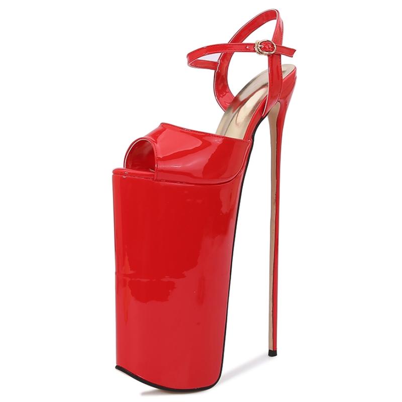 Luxury Women Sandals 22cm Super High Heels Summer Shoes Platform Sexy Red Silver Heeled Party Dance Stripper Fetish Shoes Female