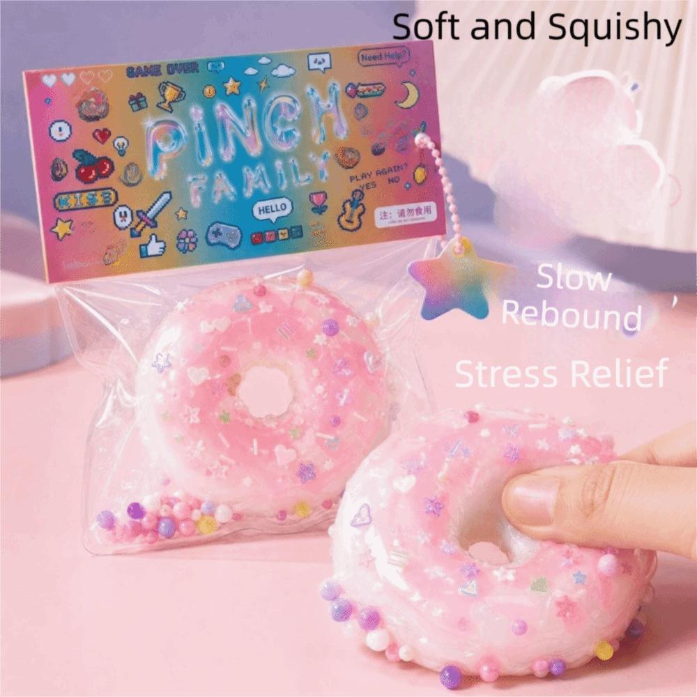 Soft Sticky Doughnut Fidget Toy Slow Rebound Doughnut Squishy Toy Doughnut Kneading Toy  Vent Toys
