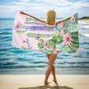 Double-Sided Terry Printed Beach Towel, Microfiber Adult Swimming Bath Towel, Quick-Drying Double-Sided Velvet