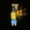 Ancient Style Luminous Lantern Refrigerator Magnet with Pavilion Tassel and Pearl Ornament