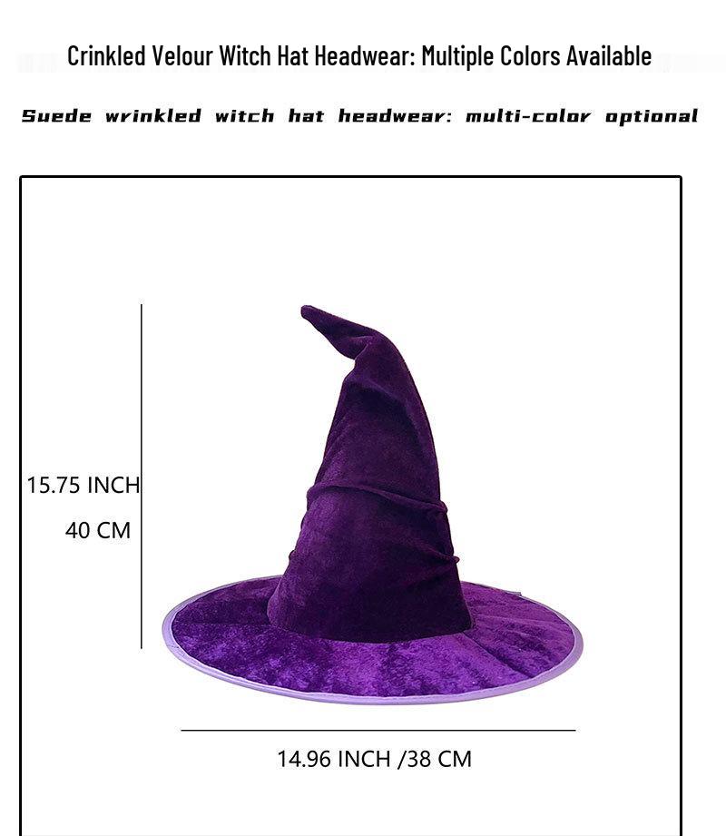 Halloween Witch Hat: Bad Magic Costume Makeup, Pleated Hair Accessory, Christmas Hat