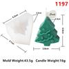 3D Christmas Silicone Xmas Bell Snowmen Gingerbread House Candle Mold DIY Cookie Gingerbread Candle Candy Fondant Baking Mold