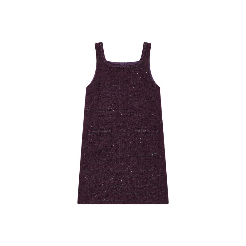 ELLE KIDS Girls' Elegant French Style A-line Sleeveless Winter Dress