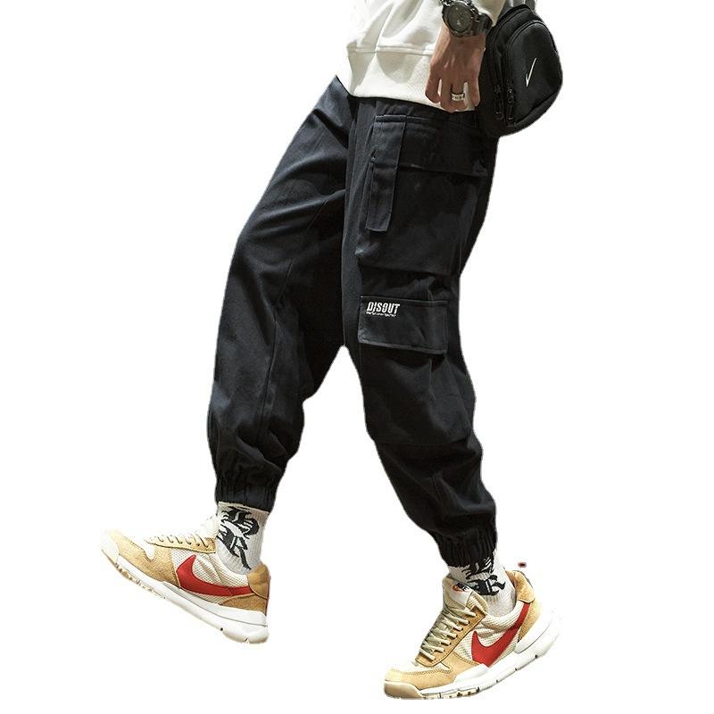 Overalls Men's Spring and Autumn Loose Tie Feet Trend Brand Boys' Pants Men's Casual Pants Trend Tooling Style