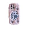 16P autumn and winter plush cat claw mobile phone case is suitable for Apple 17PROMAX trend 15 fine hole lens holder 17AIR