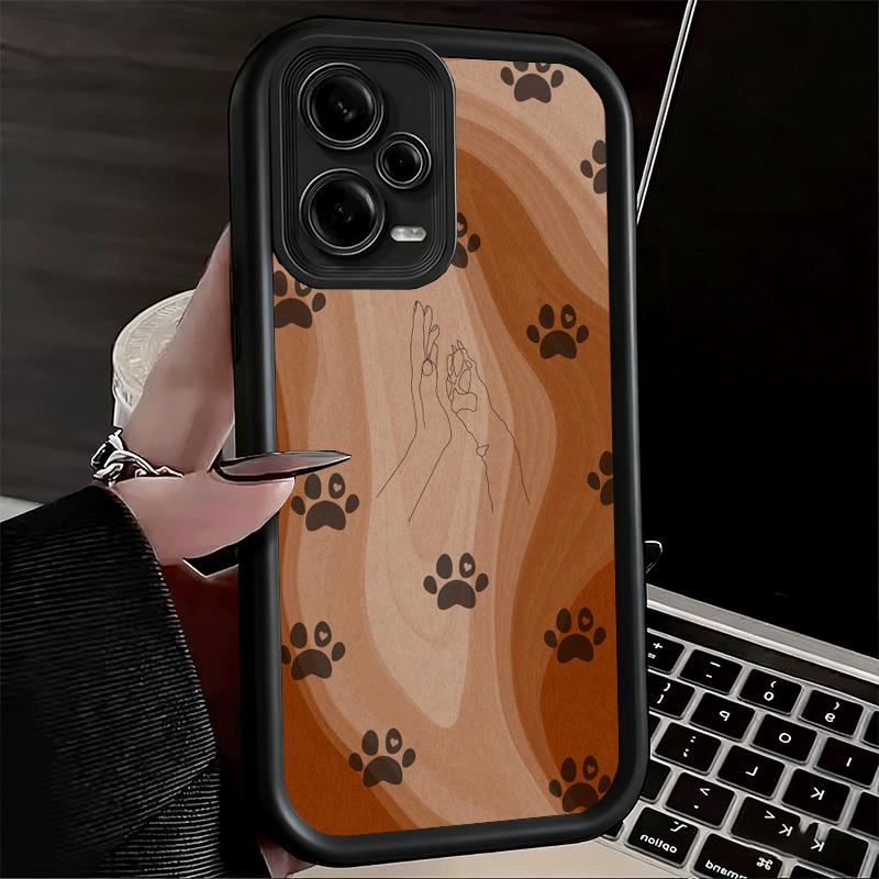 Phone Case for Xiaomi Redmi Note 15 14 13 Pro Plus Dog Footprint Paw Cute Pattern Shell 12S 11 11S 11T 5G 14S Soft Silicone Fund