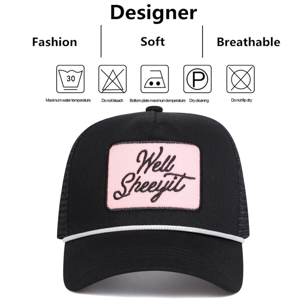 Net Baseball Stitching Embroidered Sheeyit Well Neutral Gender Women Men For Caps Spring And Summer Outdoor Adjustable Casual Hats Sunscreen Hat