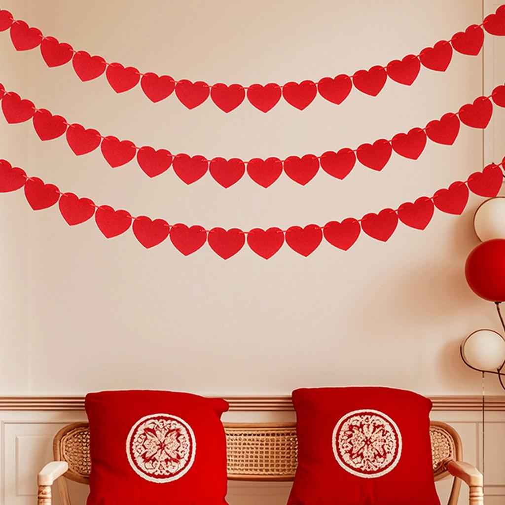 Valentinstagsdekoration, Hängende Herzen, Valentinstagsbanner, Hängende Valentinsgirlande, Valentinstagsdekorationen