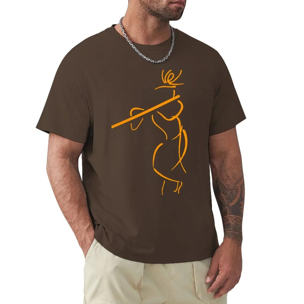 Krishna  Hare Krishna Playing Flute TShirt boys animal print plus sizes men workout shirt