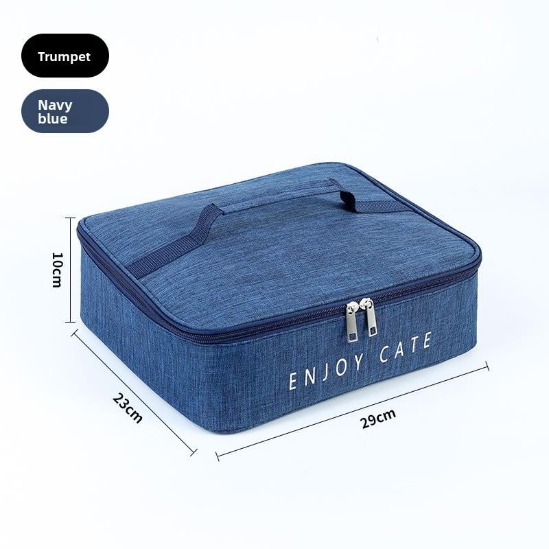 

Insulated Lunch Box Carrier With Durable Oxford Cloth For Work And Daily Meals Navy,29cm