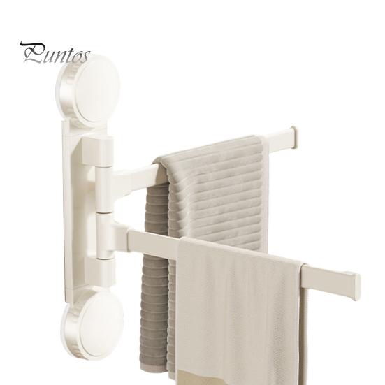 

Вешалка для полотенец с удлиненной штангой, вращающаяся на 180 градусов, конструкция с присоской, быстрая установка, многоцелевой держатель, настенная вешалка для полотенец 2 белый