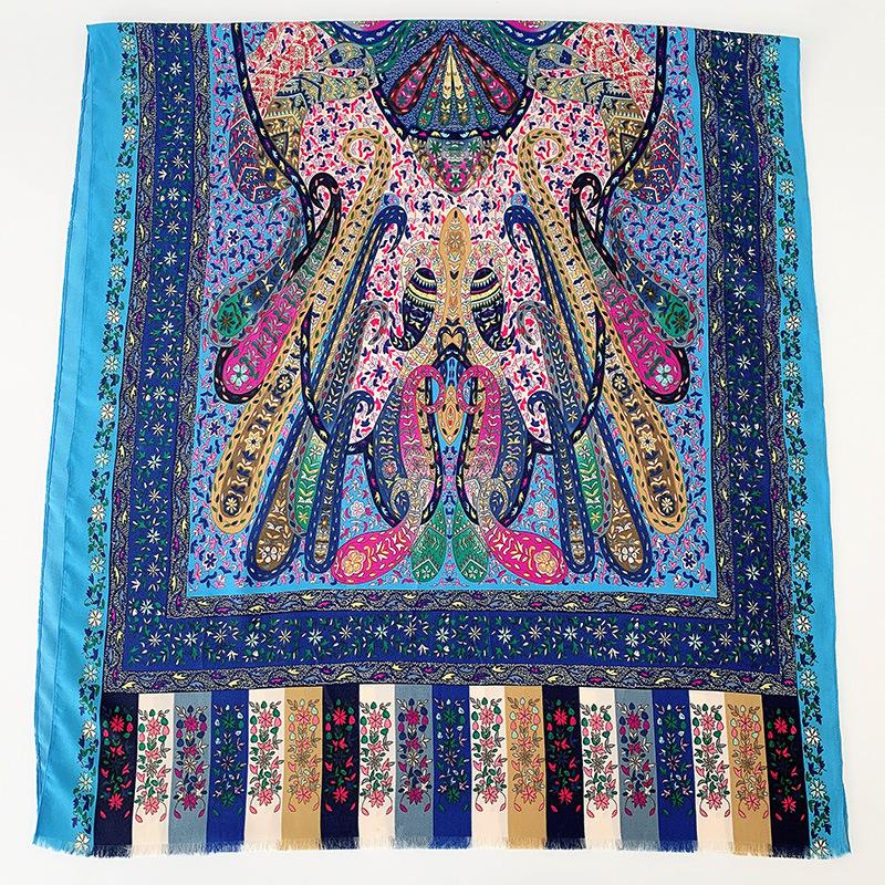 Bohe Style Cashew Floral Print Women'S Shawl Scarf Breathable Thin Travel Beach Scarves Ethnic Shawls Vintage Bandana Stoles