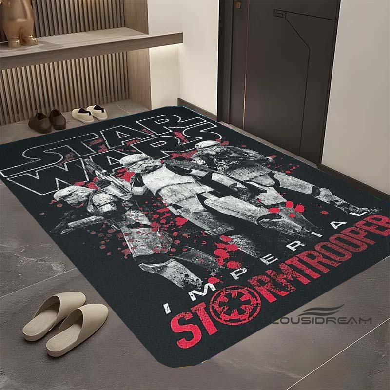 Kober s motivem Star Wars, vhodný do obývacího pokoje, retro vzor galaxie, vesmírné hvězdolety, velká protiskluzová rohožka, koupelnová předložka, domov
