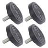 4pcs M10 Thread Screw On Rubber Feet Diameter 58mm Black Adjustable Furniture Levelers Rubber Rubber Feet Bumpers For Furniture