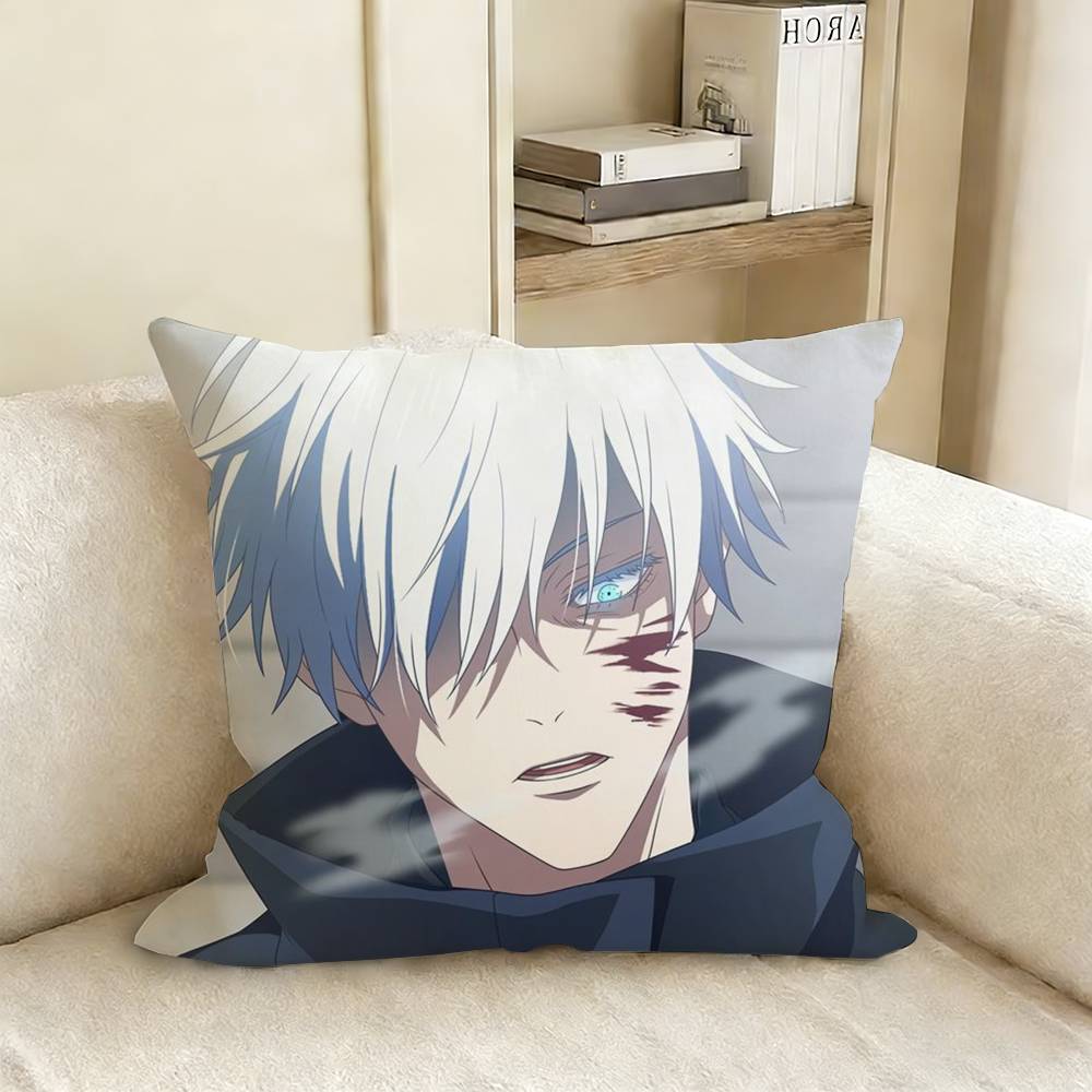 SSatoru GGojo JJujutsu KKaisen Pillow Case Living Room Sofa Cushion Cover Suitable For Home Bedroom Room Decoration