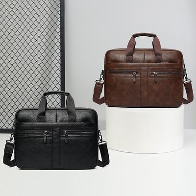 Borsa da lavoro multi-cerniera Grande capacità Borsa per laptop da 15,6 pollici Borsa a tracolla/crossbody da uomo