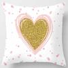 Yellow and Pink Pattern Square Pillowcase Home Decoration Cushion Cover