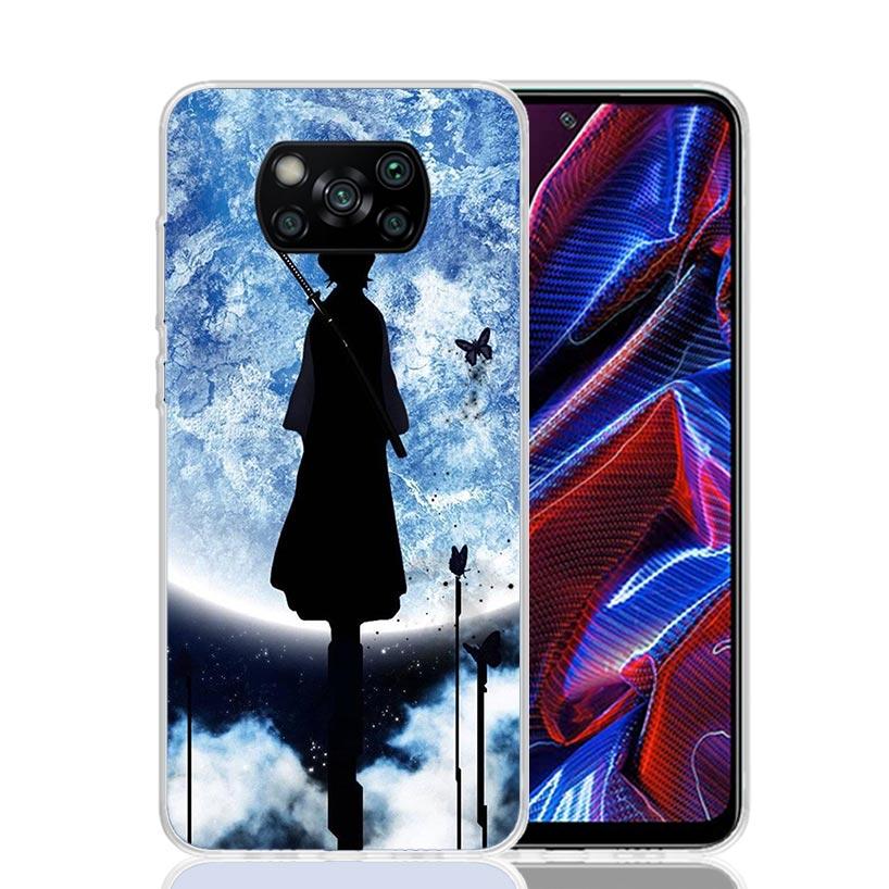 Bleach Kuchiki Rukia Phone Case For Xiaomi Poco X7 X6 X5 Pro F7 Ultra Redmi 15C 15 13 13C 12 12C 10 10A 10C 9 9A 9C 9T Cover Poc